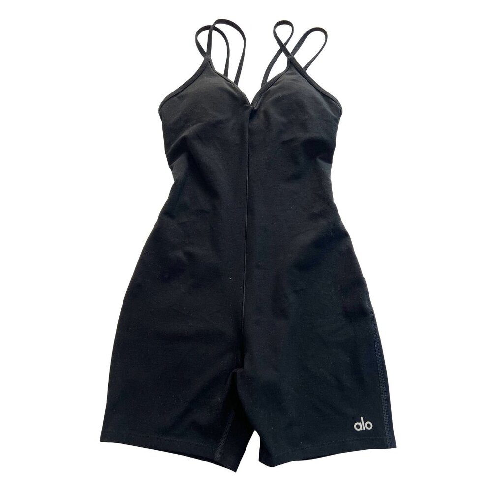 ALO Yoga Alosoft Suns Out Onesie in Black - Picture 1 of 4